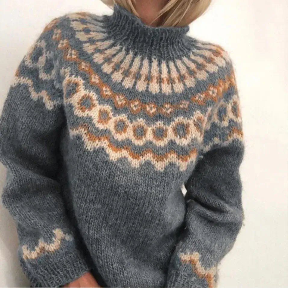 Gebreide Trui Celine Warm en Stijlvol voor Vrouw - Velinix