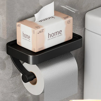 Toiletrolhouder Roestvrij Staal met Plankje voor Badkamer