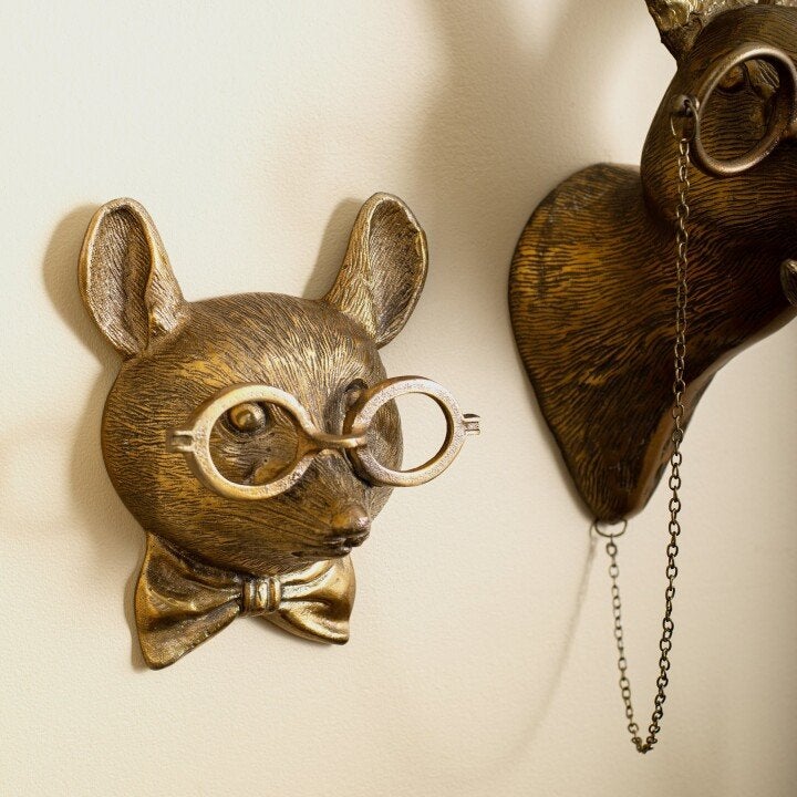Dierkop Wanddecoratie Handgeschilderd Hars Figuur