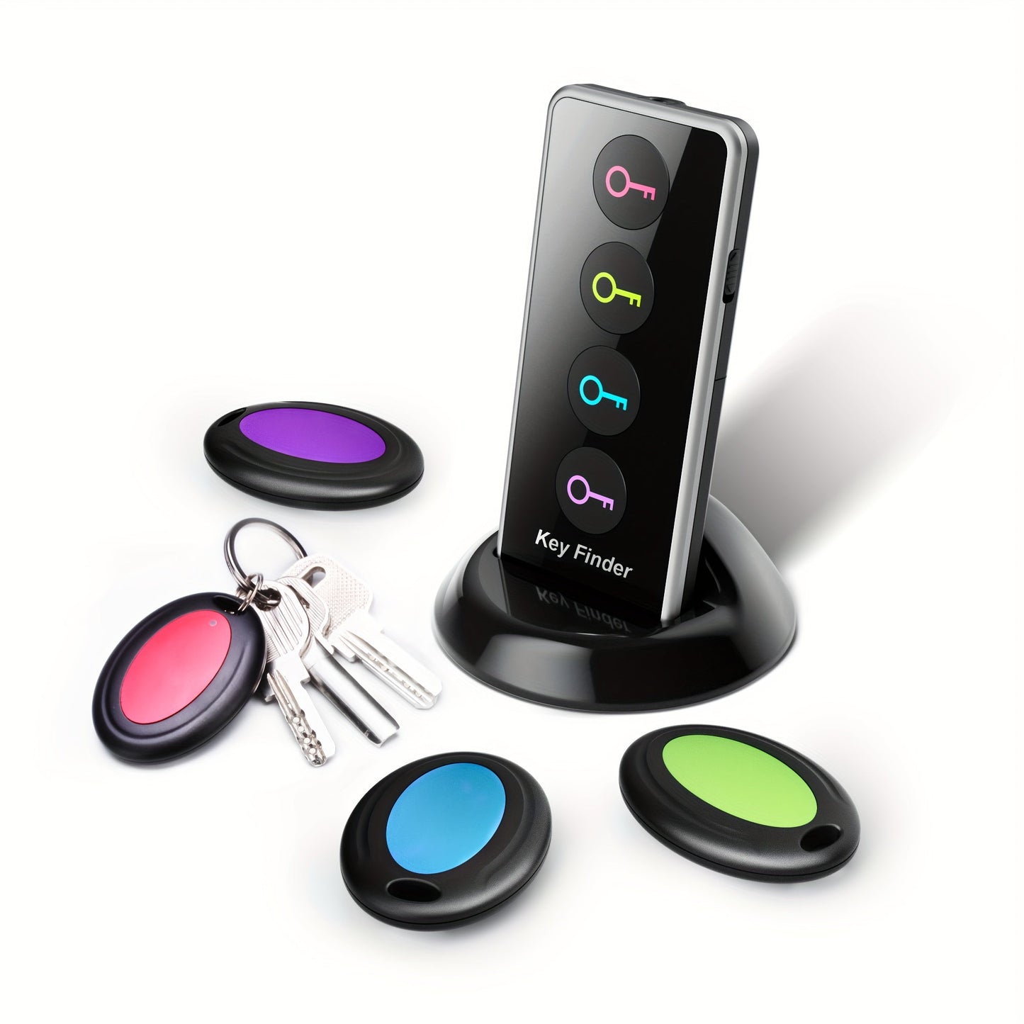 Sleutelzoeker 4-in-1 met LED-lamp en kleurencodes