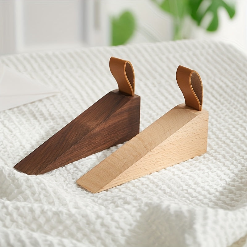 Houten Deurstopper met Antislip Bodem Scandinavisch Design