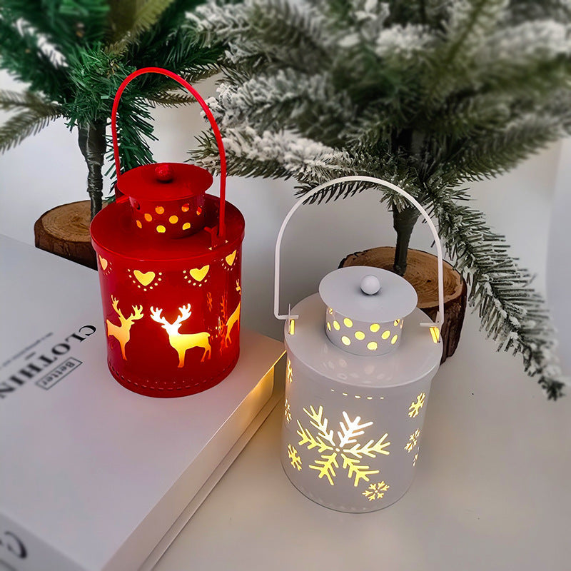Kerstkaars LED Flikkerend Licht IJzeren Decoratie voor Binnen