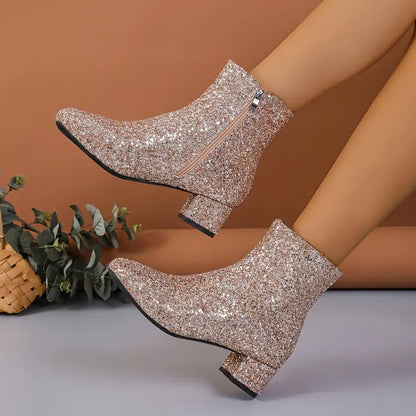 Glitter Laarzen | Feestelijke Glanzende Danslaarzen voor Vrouw