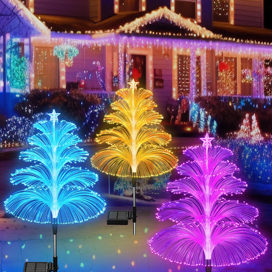 Zonne-Energie Tuinlampen Set van 3 Kleurveranderend LED - Velinix