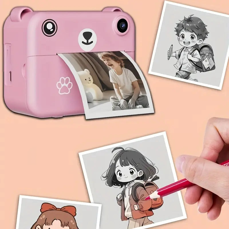 Kinder Camera Instant Fotocamera 1080P HD met Afdrukmogelijkheid