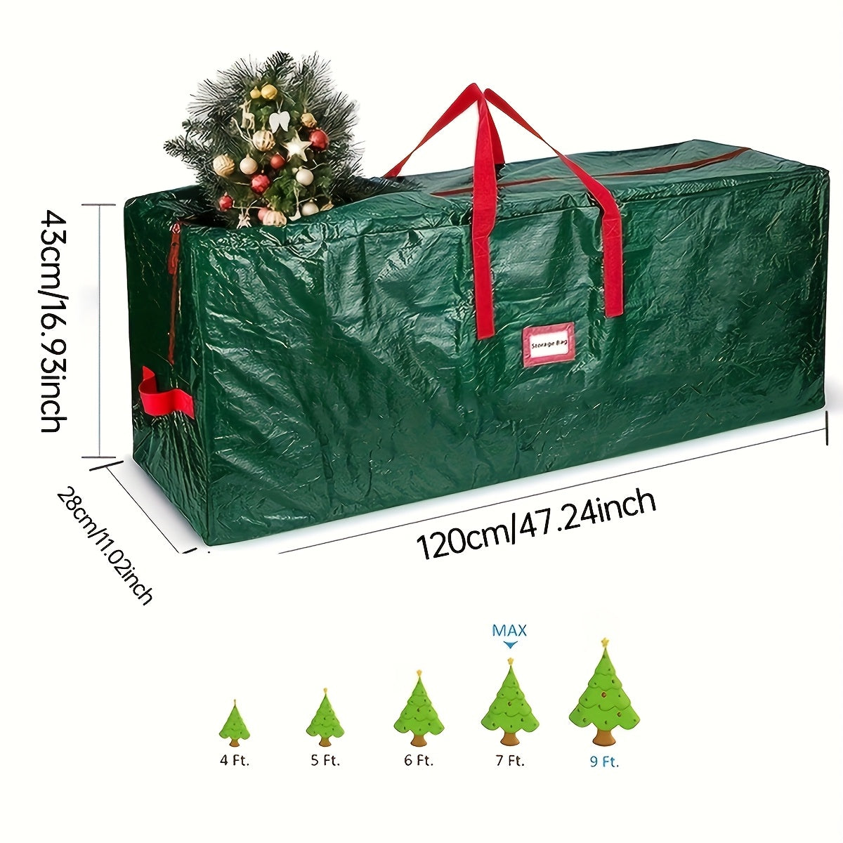 Kunstkerstboom Opbergzak Waterdicht en Duurzaam Polyester