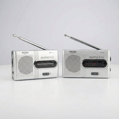 Draagbare Radio AM FM met Batterij en Koptelefoon Aansluiting