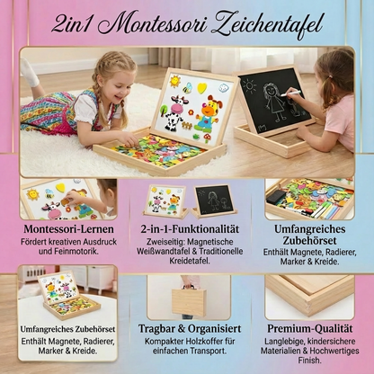 Kleurenpotlood Tekenbord voor Kinderen 2-in-1
