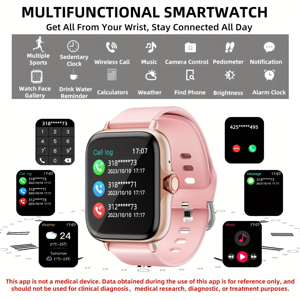 Slimme Horloge met Activiteitstracker en Meldingen