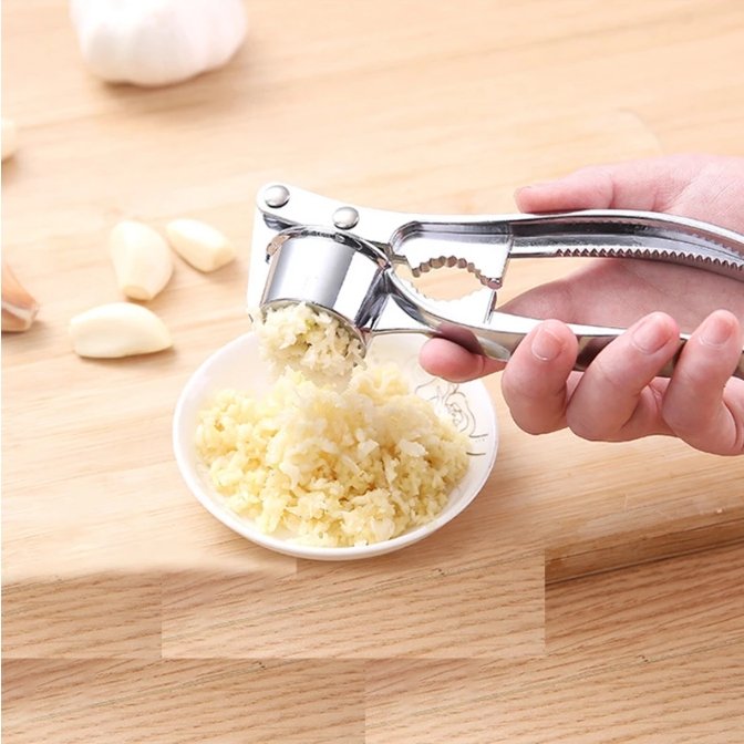 RVS Knoflookpers Met Handvat Eenvoudig Gebruik - Velinix