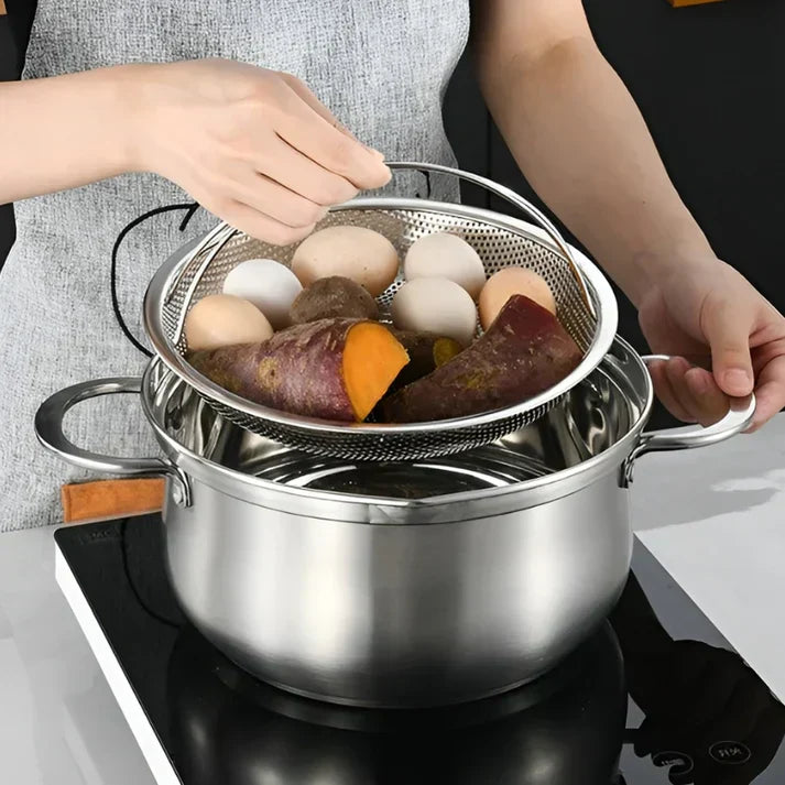 Stoommandje RVS voor Gezond Koken