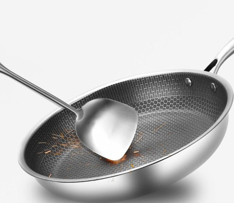 Anti-aanbak Koekenpan van RVS met Non-Stick Laag