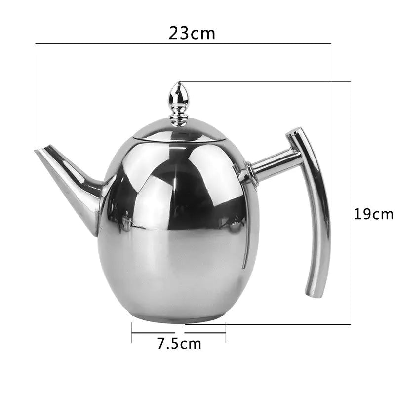RVS Theepot met Zeef en Anti-lek Systeem