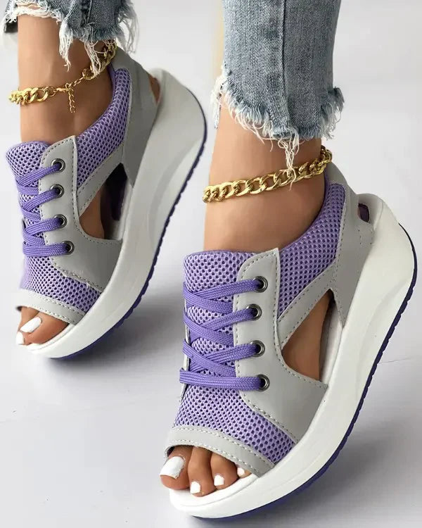 Variant image for TrendyMuffin™ – Dames Sandalen met Ultiem Comfort en Vetersluiting-33