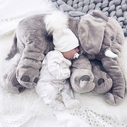 Zachte Olifant Knuffel Kussen voor Baby en Kind - Velinix