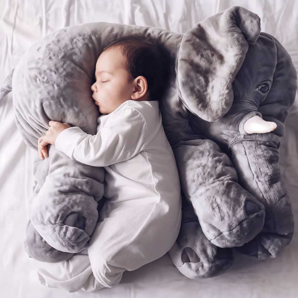 Zachte Knuffelkussen Olifant voor Baby en Kinderen - Velinix