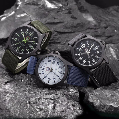 Militair Horloge met Verlichting, Waterdicht en Stopwatch