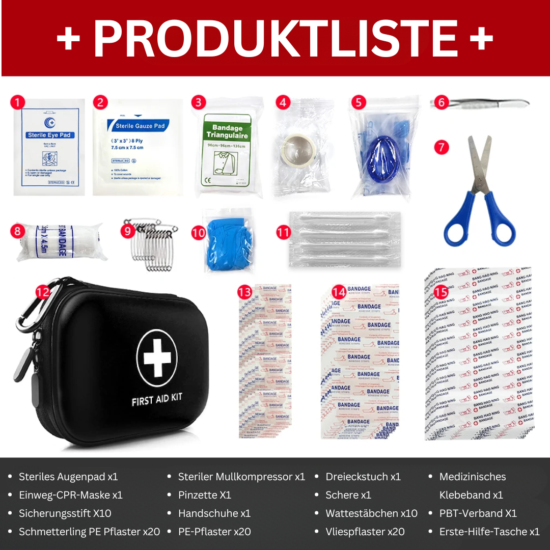 EHBO Kit 91 Delig Compleet Eerste Hulp Koffer