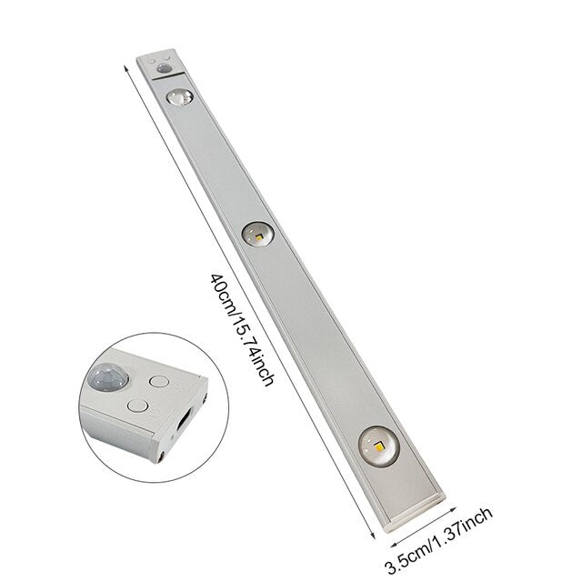 Draadloze LED-lamp Dimbaar met Bewegingssensor Oplaadbaar 3 Kleuren