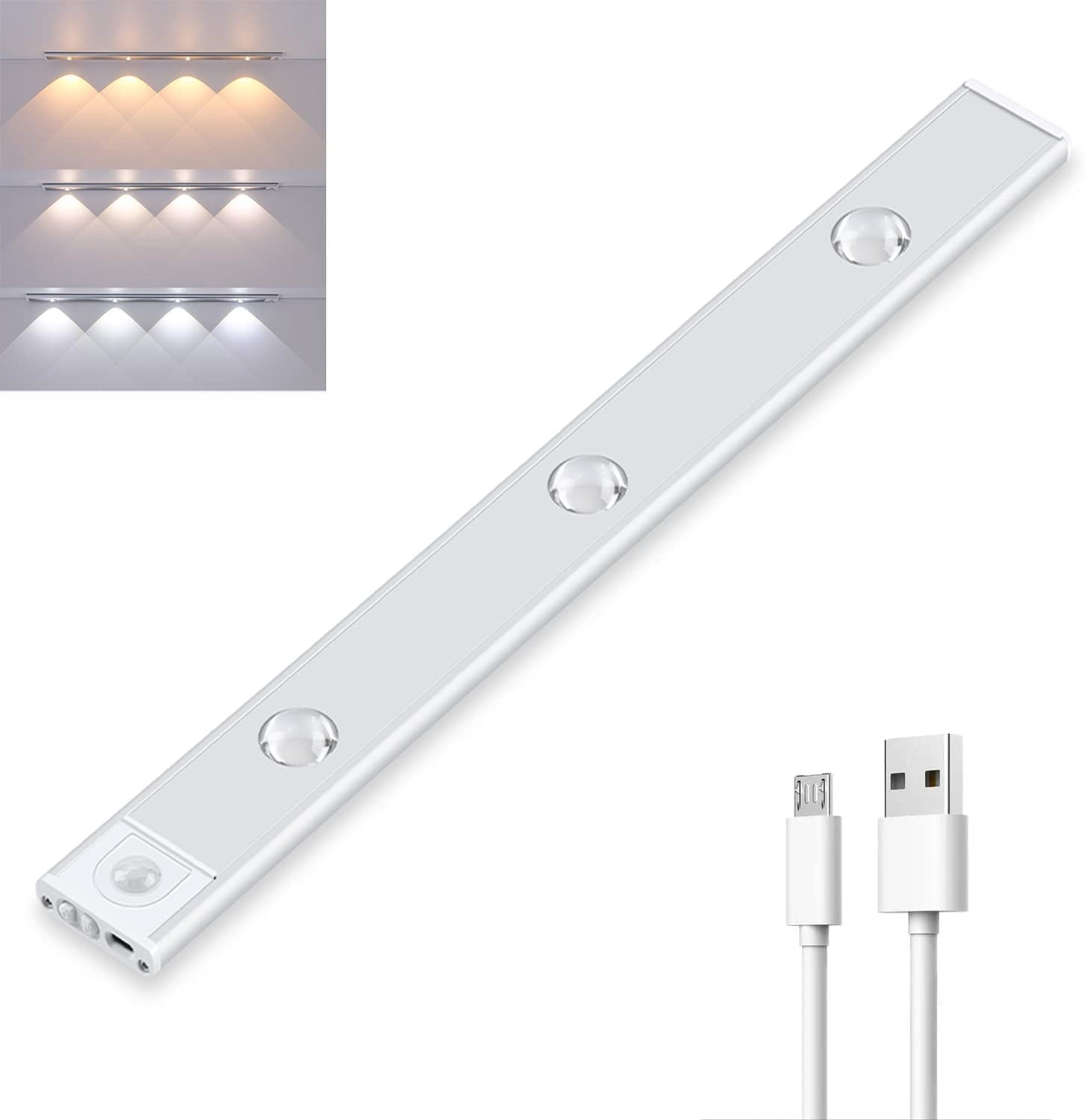 Draadloze LED-lamp Dimbaar met Bewegingssensor Oplaadbaar 3 Kleuren