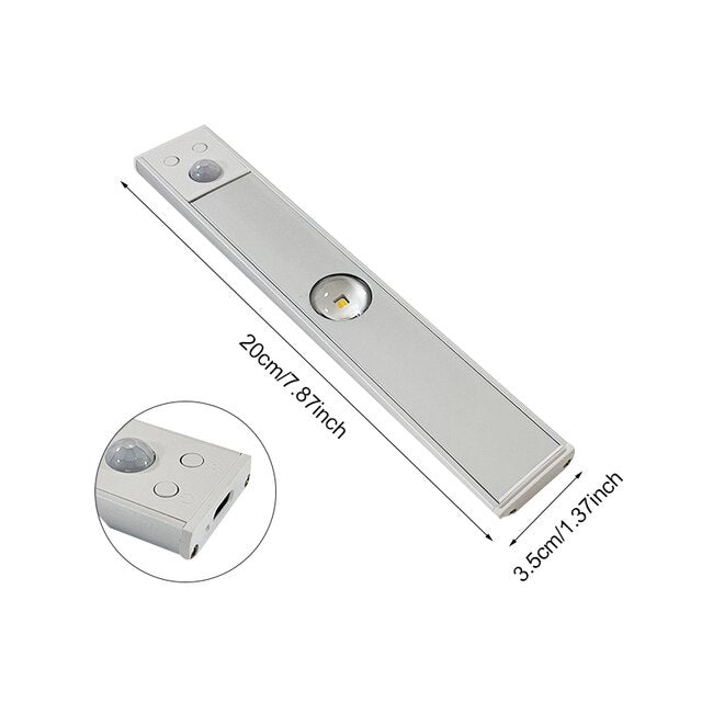 Draadloze LED-lamp Dimbaar met Bewegingssensor Oplaadbaar 3 Kleuren