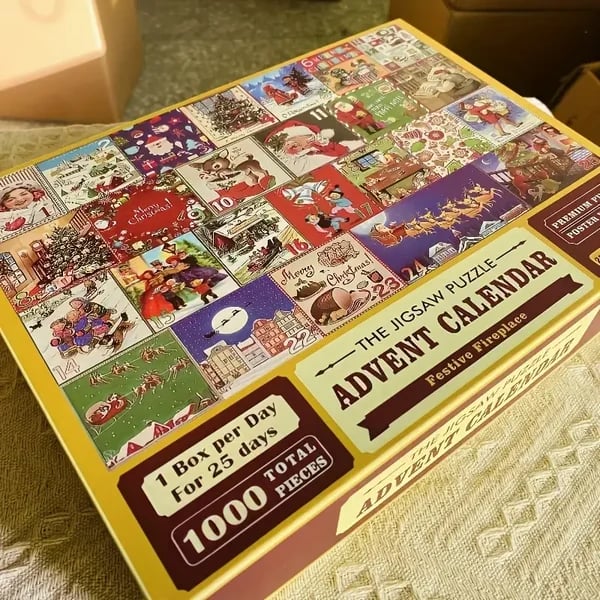 Kerstpuzzel Adventskalender 1000 Stukjes Legpuzzel voor Volwassenen en Kinderen - Velinix