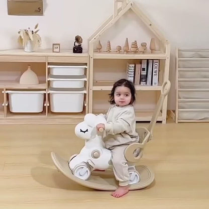 Baby Schommelpaard en Loopfiets 2-in-1 Veilig Leuk