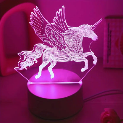 Eenhoorn Nachtlampje USB Roze Kindervriendelijk Tafellampje
