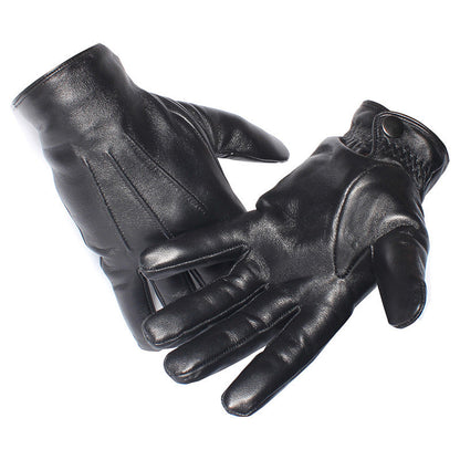 Leren Handschoenen Vintage Stijl Warm en Waterdicht