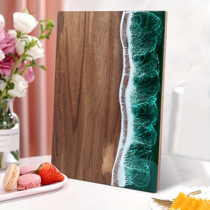 Acaciahouten Snijplank met Golfhars Look