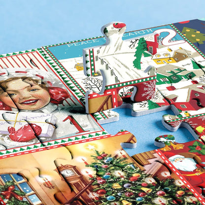 Kerstpuzzel Adventskalender 1000 Stukjes Legpuzzel voor Volwassenen en Kinderen