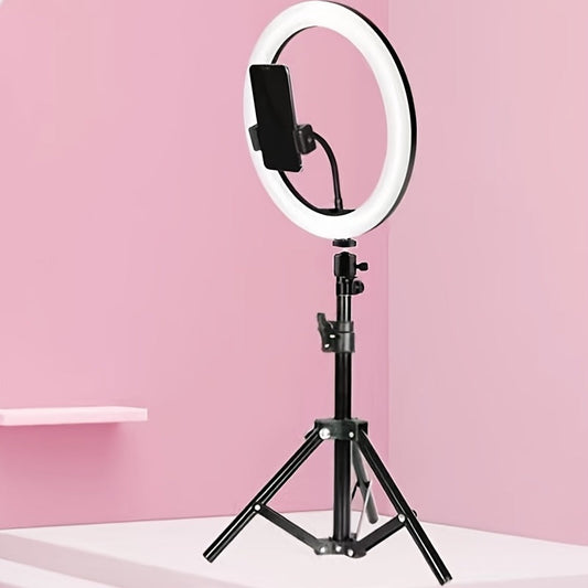 LED Ringlicht 10 Inch met Statief en Telefoonhouder voor Make-up en Vloggen - Velinix