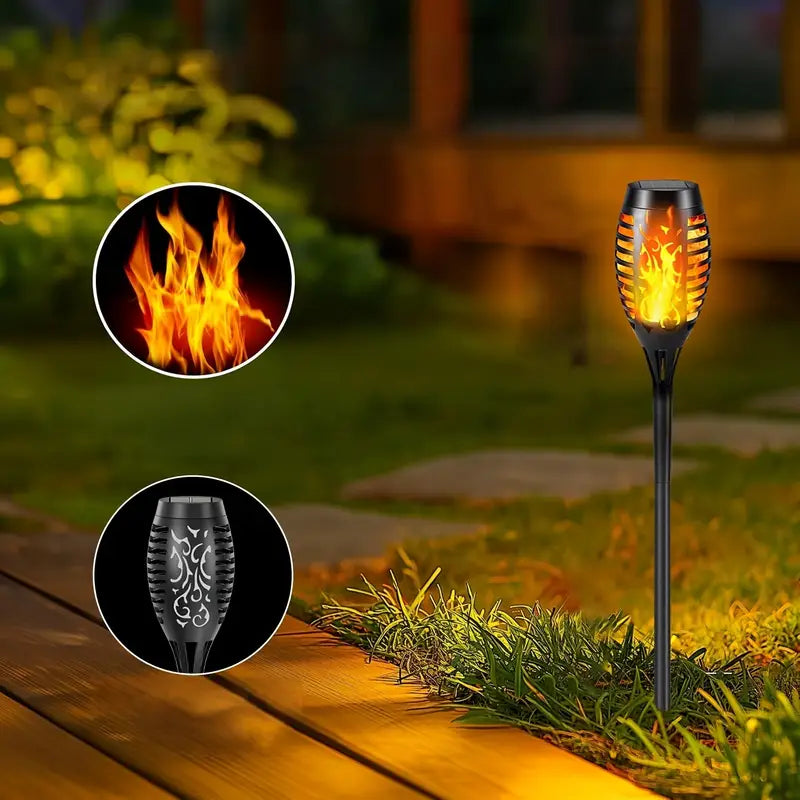 Solar LED Tuinlampen Flikkerend Vuur Effect Set van 4/8/12