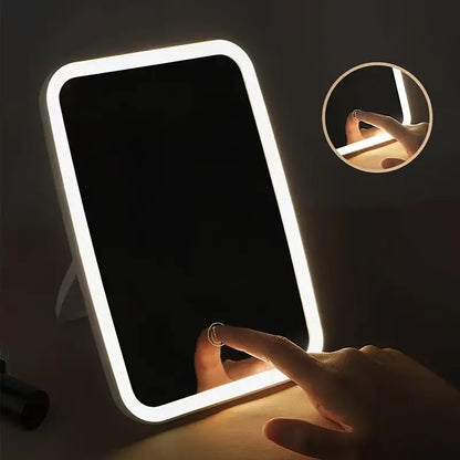 LED Make-uplamp Draagbaar met Spiegel en USB Oplader