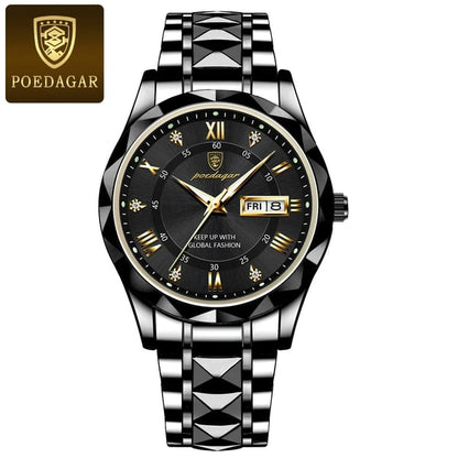 Luxe Herenhorloge 316L RVS met Quartzbeweging en Datum