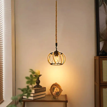 Hanglamp Industrieel Gevlochten Touw IJzeren Design