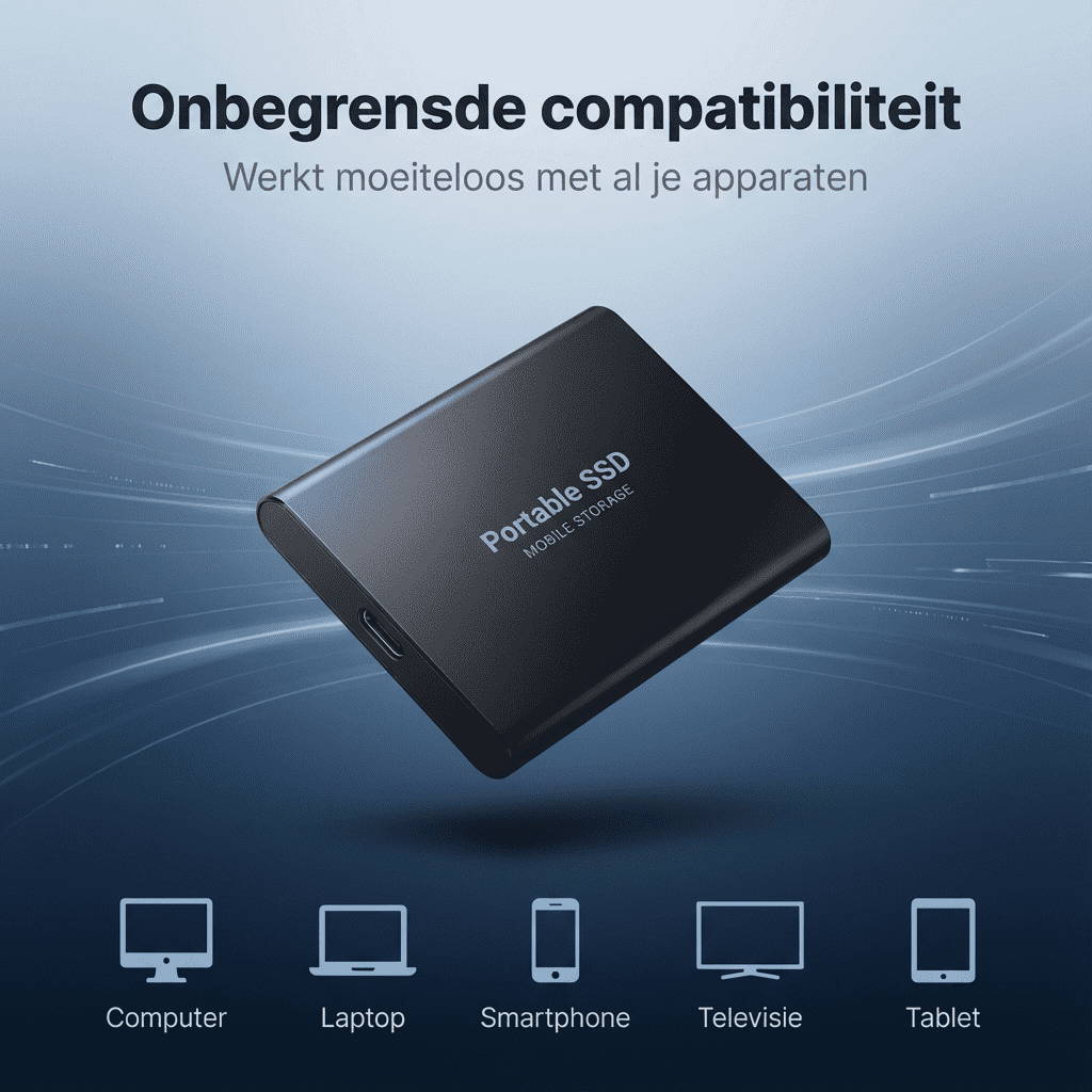 SwiftDrive™ – Externe SSD Schijf met USB 3.0 & Type-C | Supersnel Draagbaar Opslagstation