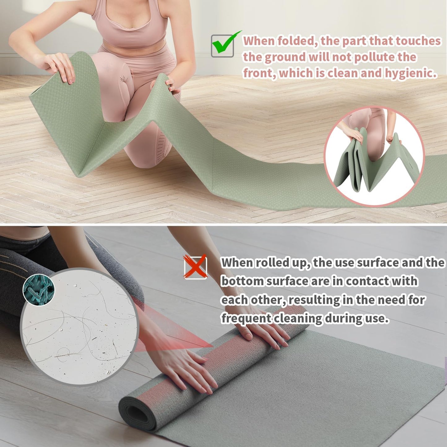 Yogamat Vouwbaar Dik en Flexibel voor Thuisgebruik