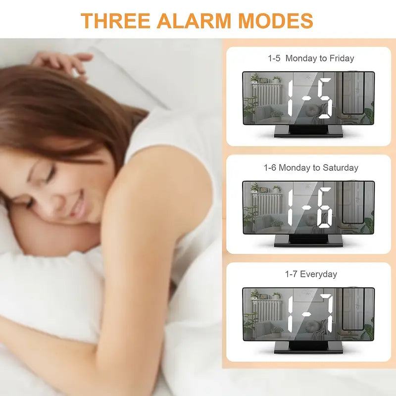 LED Wekker 180° Verstelbaar met Snooze en Temperatuurweergave