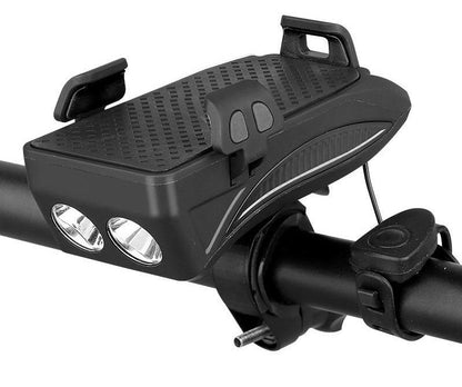 Fiets Telefoonhouder met Powerbank en Verlichting