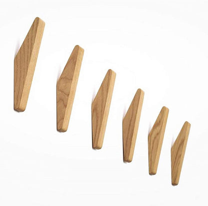 Houten Kledinghaken Set van 6 – Minimalistische Draadhaak Nordhaak Design