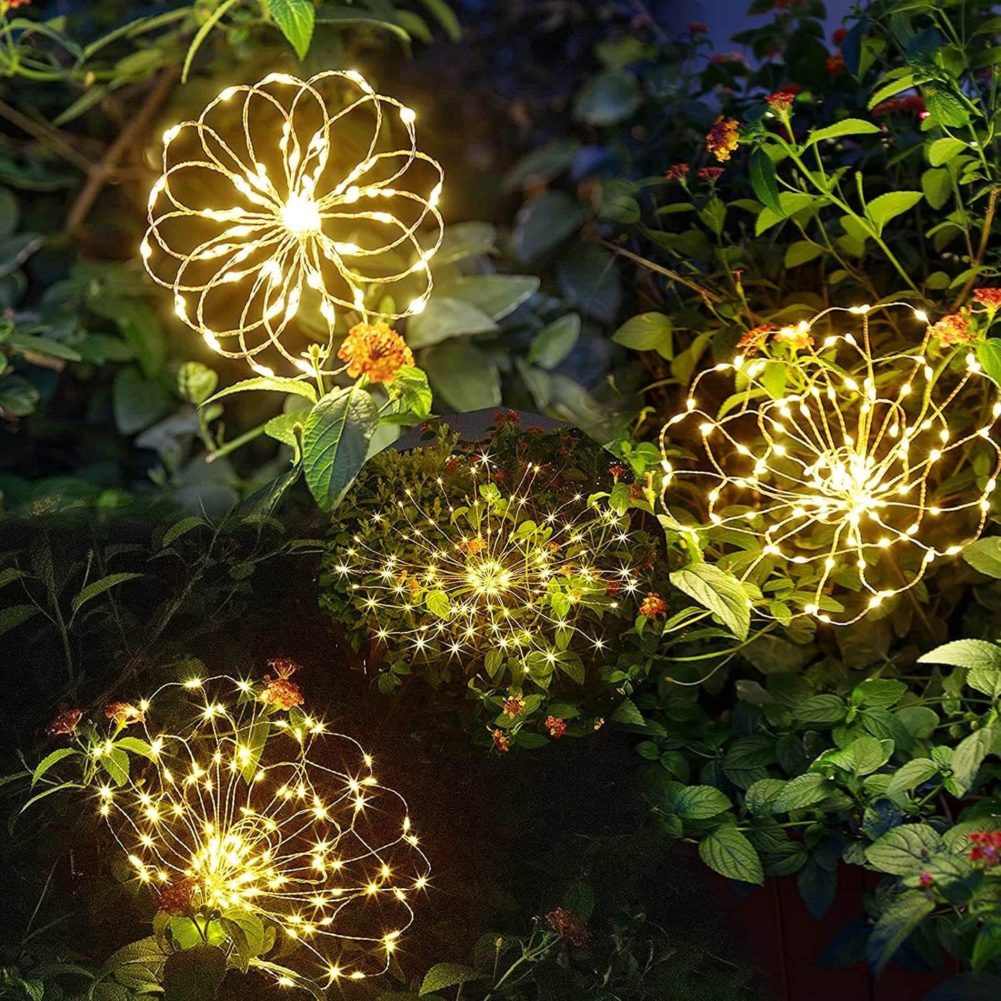 Zonne Lamp Waterdichte Tuinlamp Met Vuurwerk Effect