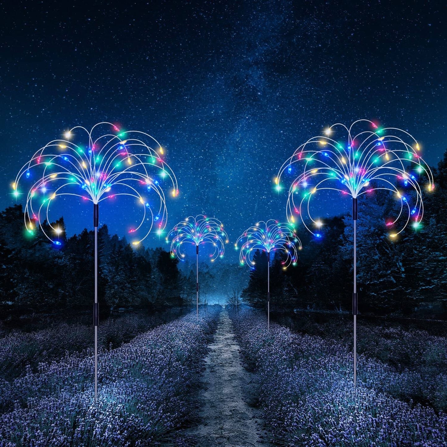 Zonne Lamp Waterdichte Tuinlamp Met Vuurwerk Effect
