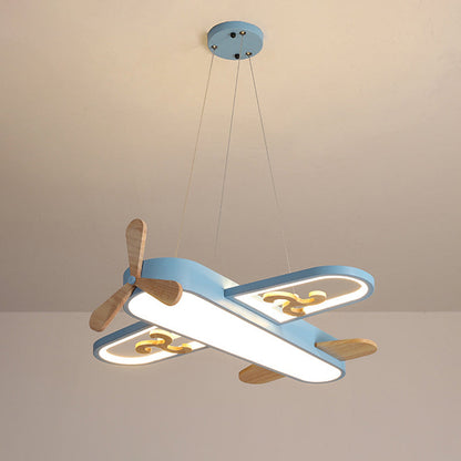 Kinder Plafondlamp Vliegtuig LED Dimbaar met Afstandsbediening - Velinix
