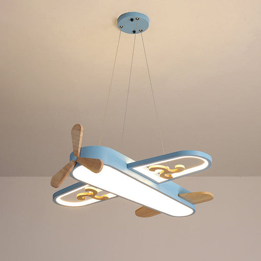Kinder Plafondlamp Vliegtuig LED Dimbaar met Afstandsbediening - Velinix