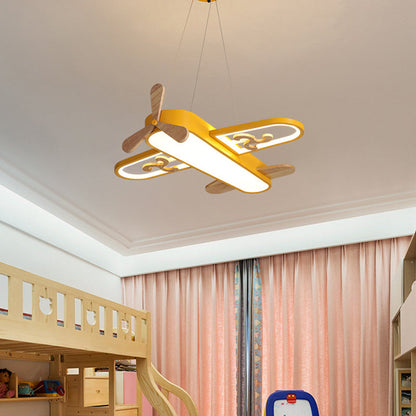 Kinder Plafondlamp Vliegtuig LED Dimbaar met Afstandsbediening
