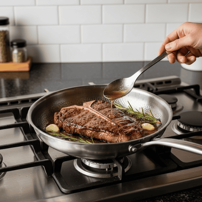 Titanium Kookpan Zonder Coating voor Alle Kookplaten - Velinix