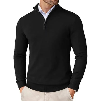 Heren Trui Halfzip Zacht Comfortabel Opstaande Kraag - Velinix