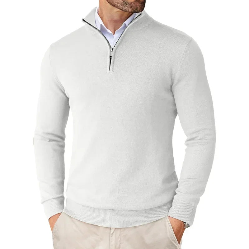 Heren Trui Halfzip Zacht Comfortabel Opstaande Kraag