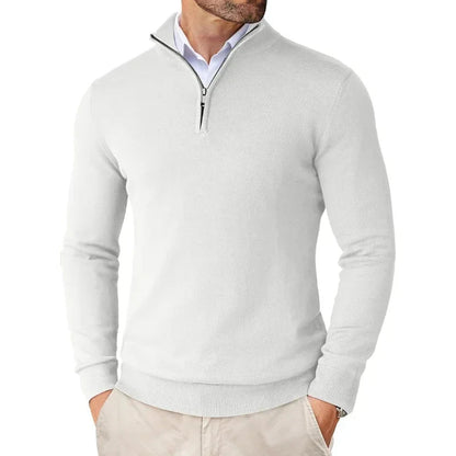 Heren Trui Halfzip Zacht Comfortabel Opstaande Kraag